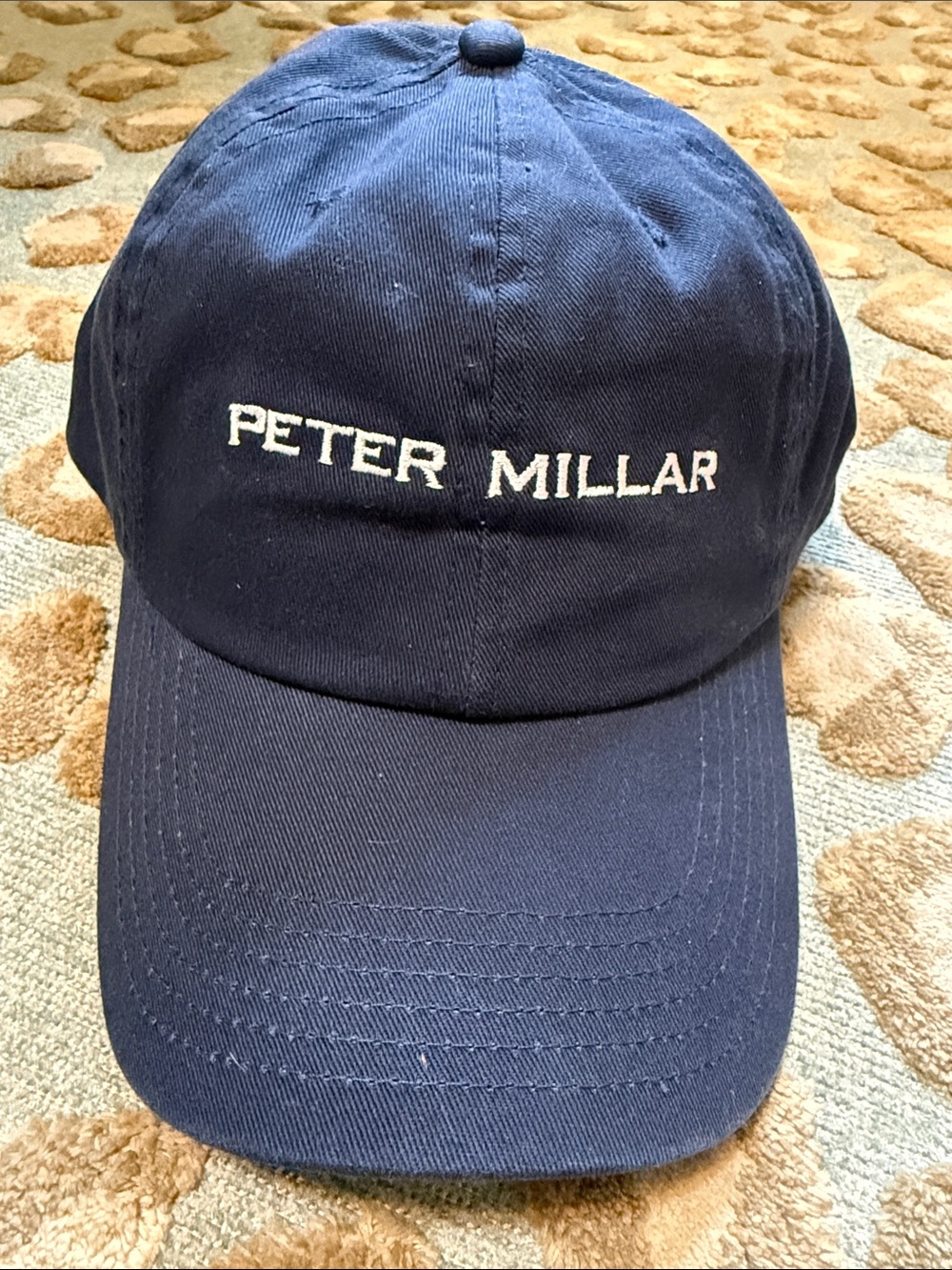 NWT - Peter Millar Navy Baseball Cap with White Logo | One size 💙